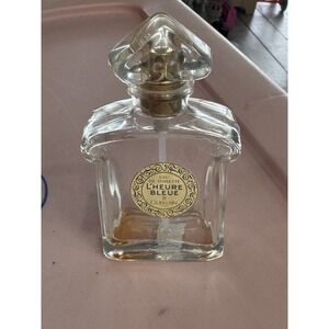 Flacon Parfum Vaporisateur Vide Guerlâin Hêure Bleue 75 ml Coeur Inversé Volutes
